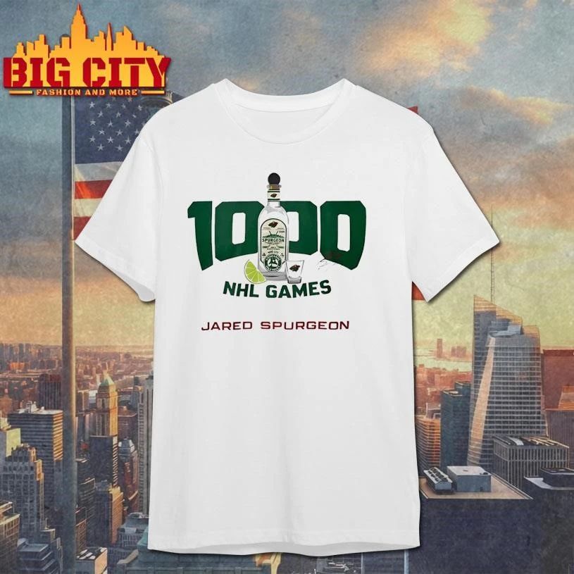 Jared Spurgeon 1000th Nhl Games - Adult & Kids T-Shirts, Sweatshirts & Hoodies apparel design preview 1