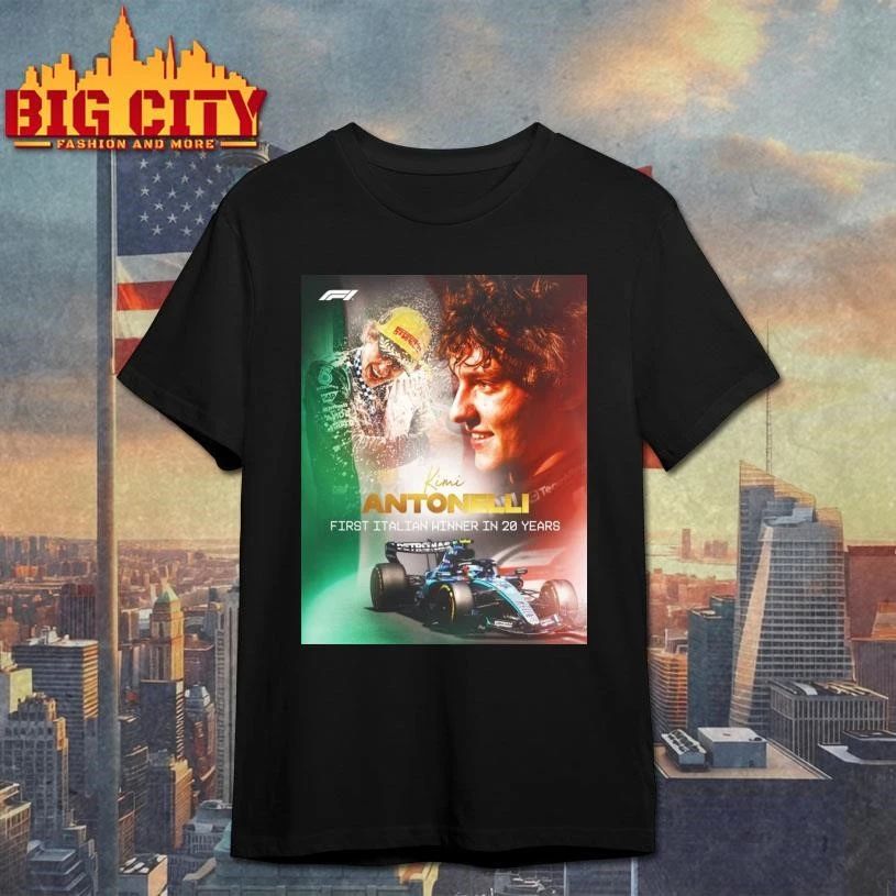 F1 Kimi Antonelli First Italian Winner In Chinese - Adult & Kids T-Shirts, Sweatshirts & Hoodies apparel design preview 1