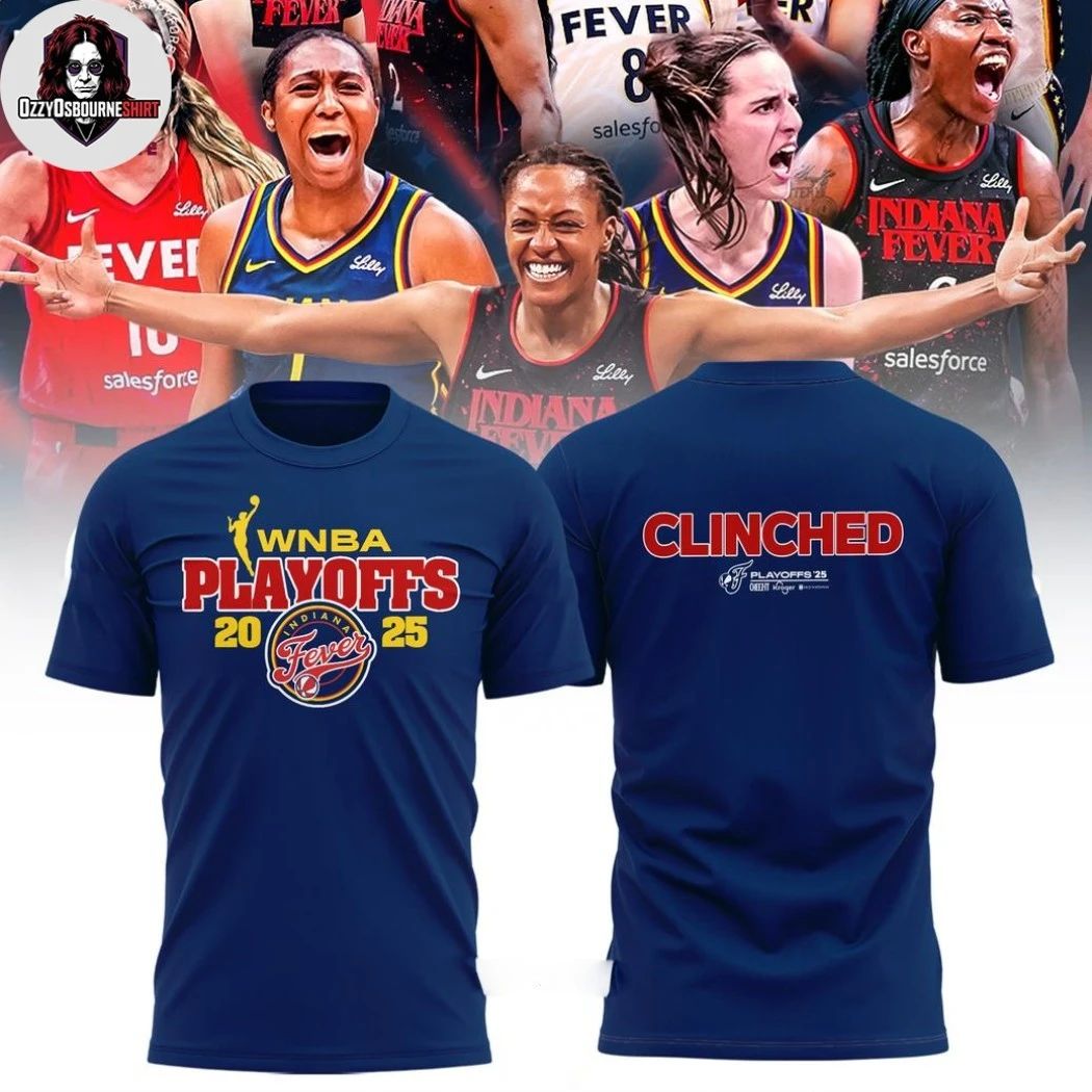 Indiana Fever WNBA Playoff Logo 2025 - Adult & Kids T-Shirts, Sweatshirts & Hoodies apparel design preview 1