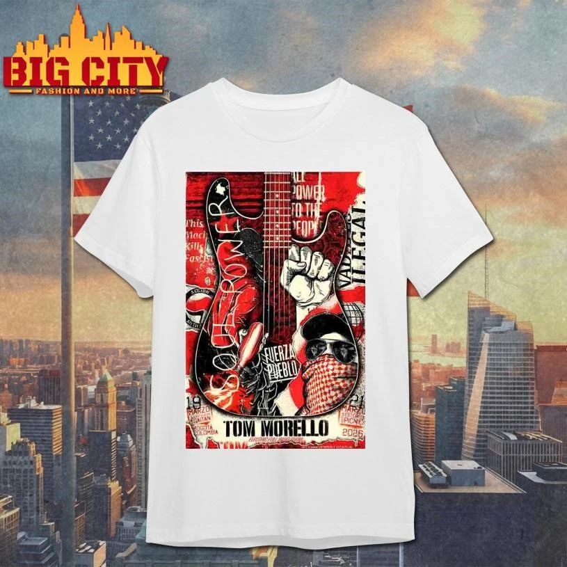 Tom Morello Tour In Bogota, Colombia 3-19-2026 Poster - Adult & Kids T-Shirts, Sweatshirts & Hoodies apparel design preview 1