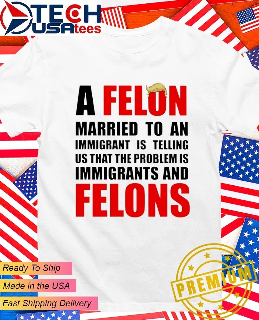 A Felon married to an immigrant is telling us that - Adult & Kids T-Shirts, Sweatshirts & Hoodies apparel design preview 1