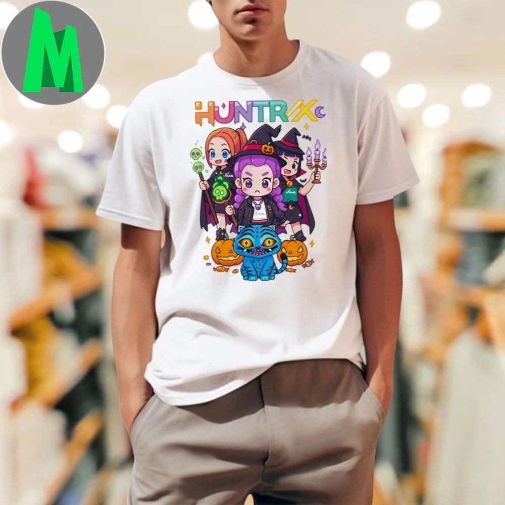 Spooky Huntrix Halloween Chipi Kpop Demon Hunters - Adult & Kids T-Shirts, Sweatshirts & Hoodies apparel design preview 1