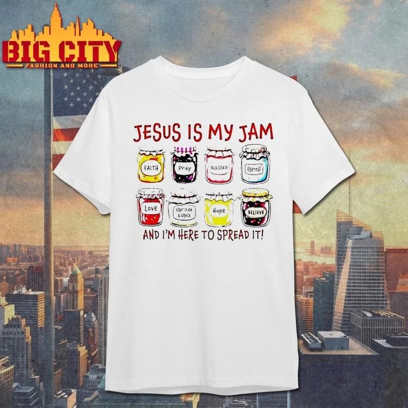 Jesus Is My Jam Christian And Im Here To Spread It - Adult & Kids T-Shirts, Sweatshirts & Hoodies apparel design preview 1