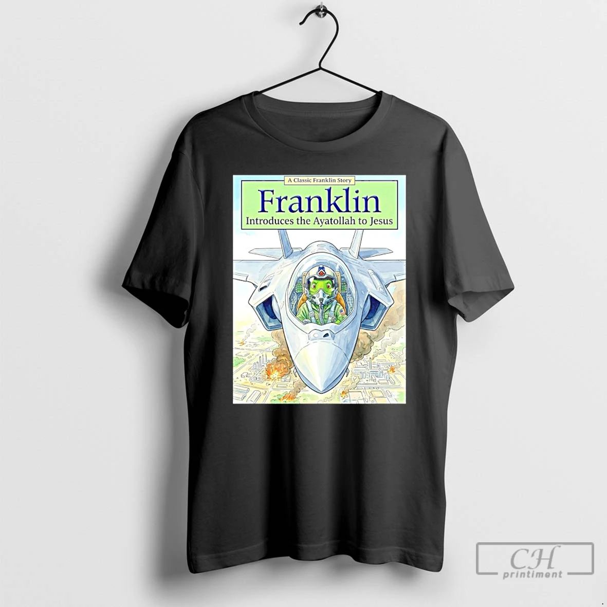 Classic Franklin Introduces The Ayatollah To Jesus - Adult & Kids T-Shirts, Sweatshirts & Hoodies apparel design preview 1