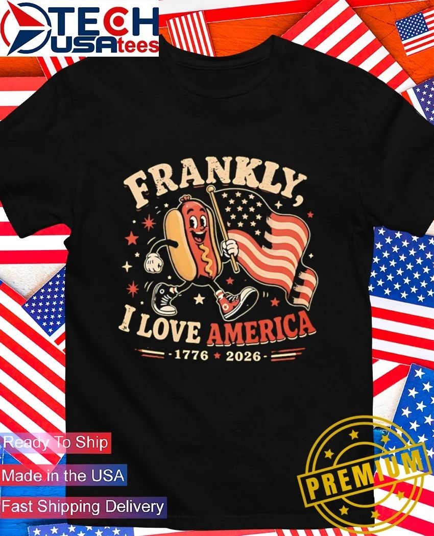 Frankly I love America 1776-2026 4th Of July Hot Dog - Adult & Kids T-Shirts, Sweatshirts & Hoodies apparel design preview 1