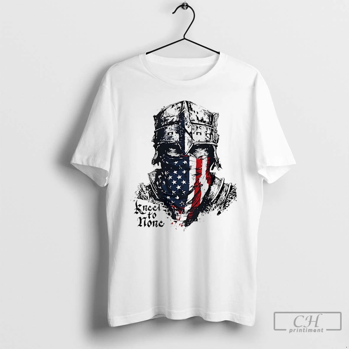 Classic Kneel To None Skull Usa Flag - Adult & Kids T-Shirts, Sweatshirts & Hoodies apparel design preview 1