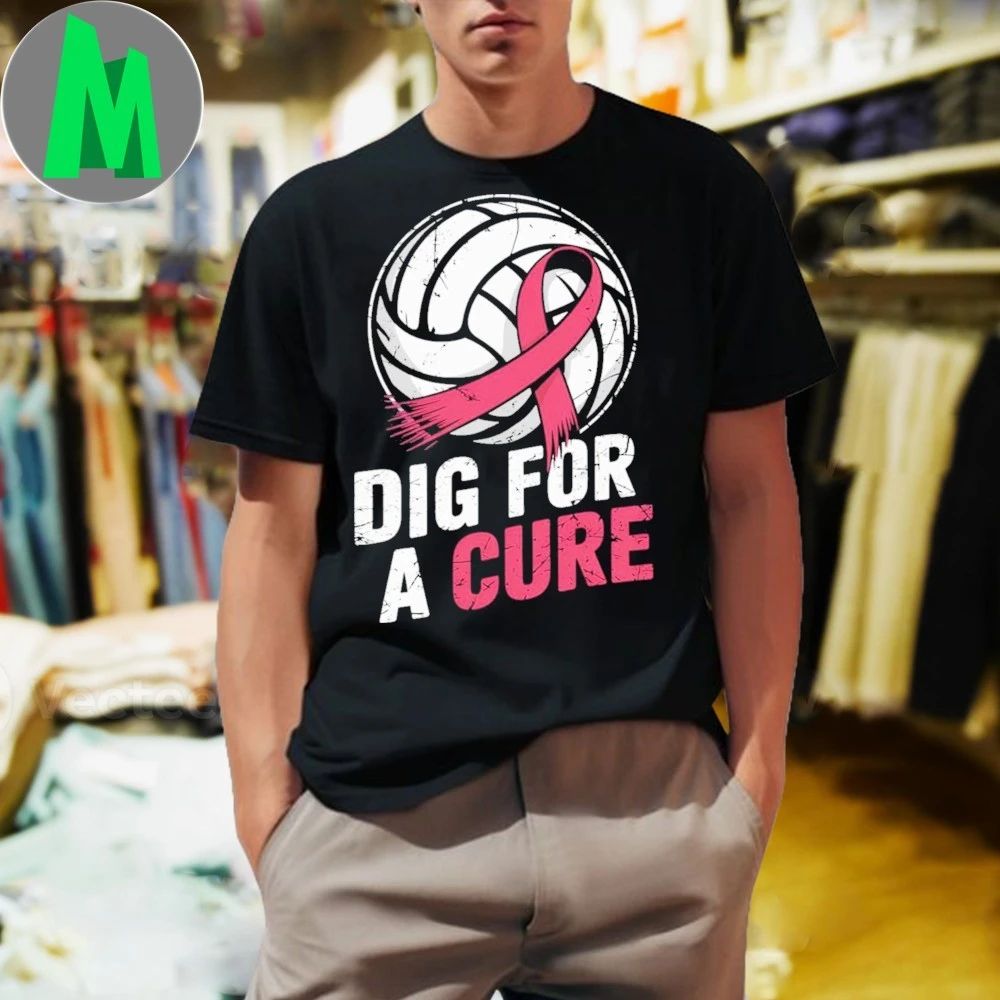 Breast Cancer Awareness Volleyball - Adult & Kids T-Shirts, Sweatshirts & Hoodies apparel design preview 1