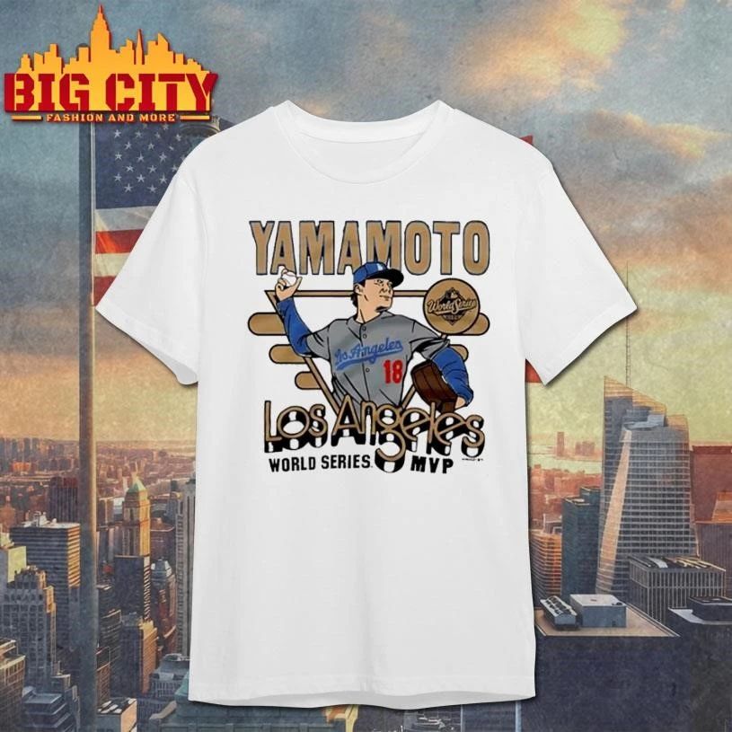 Yamamoto Los Angeles World Series Mvp Pitcher Graphic - Adult & Kids T-Shirts, Sweatshirts & Hoodies apparel design preview 1