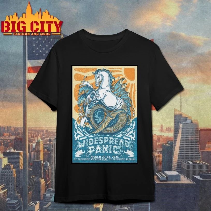Widespread Panic Mar 20-22 2026 St. Augustine Poster - Adult & Kids T-Shirts, Sweatshirts & Hoodies apparel design preview 1