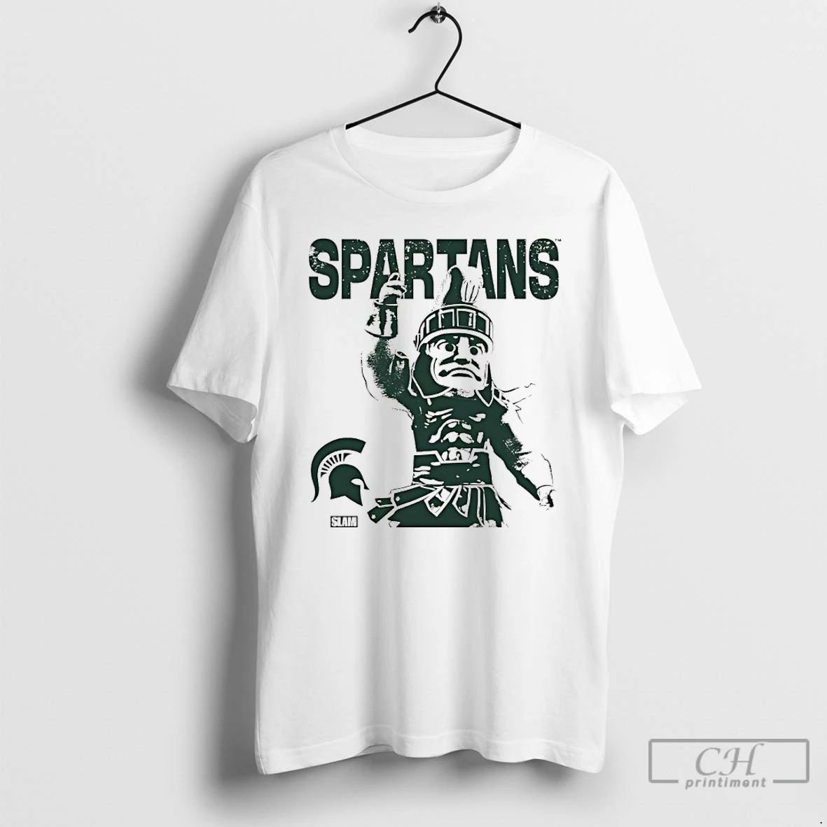 Classic Michigan State Sparty Mascot Slam - Adult & Kids T-Shirts, Sweatshirts & Hoodies apparel design preview 1