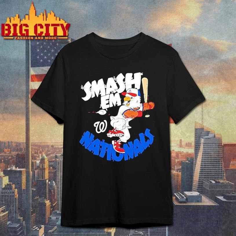 Washington Nationals Screech Smash Em Mascot - Adult & Kids T-Shirts, Sweatshirts & Hoodies apparel design preview 1