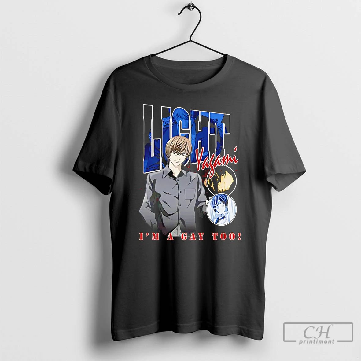 Classic Yagami Light Im A Gay Too - Adult & Kids T-Shirts, Sweatshirts & Hoodies apparel design preview 1