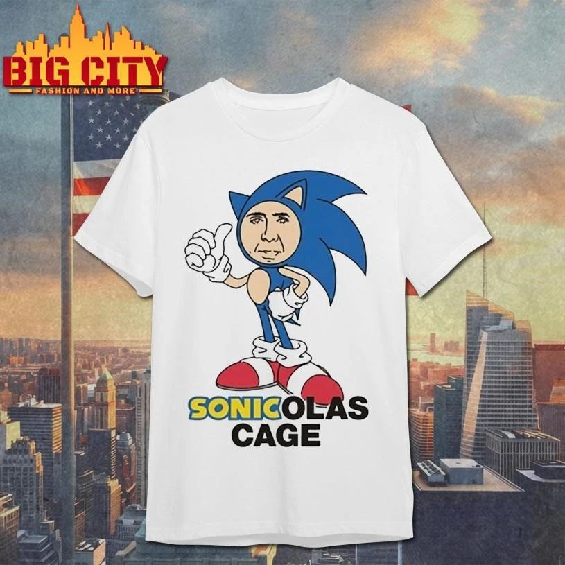 Sonicolas Cage - Adult & Kids T-Shirts, Sweatshirts & Hoodies apparel design preview 1