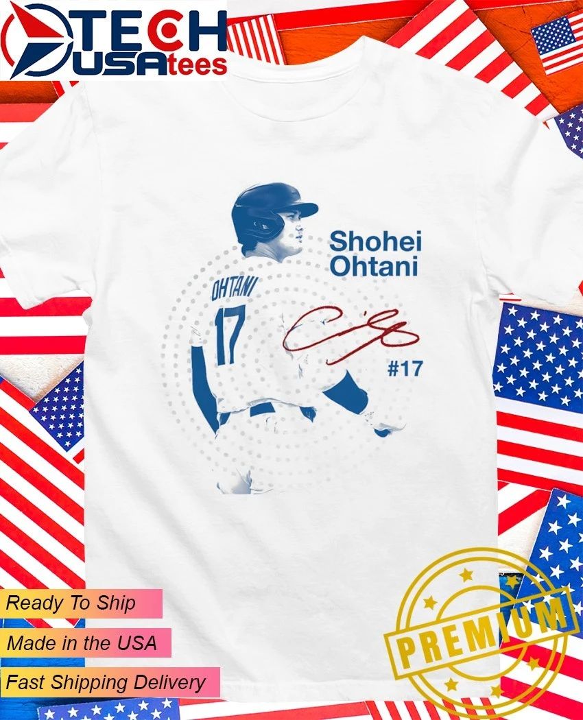 Shohei Ohtani No. 17 Los Angeles Dodgers star player - Adult & Kids T-Shirts, Sweatshirts & Hoodies apparel design preview 1
