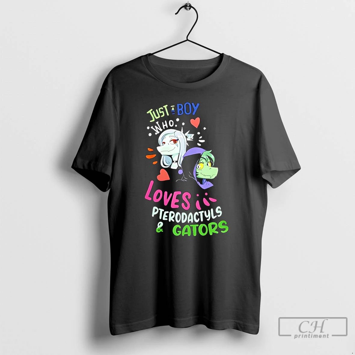 Classic Just A Boy Who Loves Pterodactyls Gators - Adult & Kids T-Shirts, Sweatshirts & Hoodies apparel design preview 1