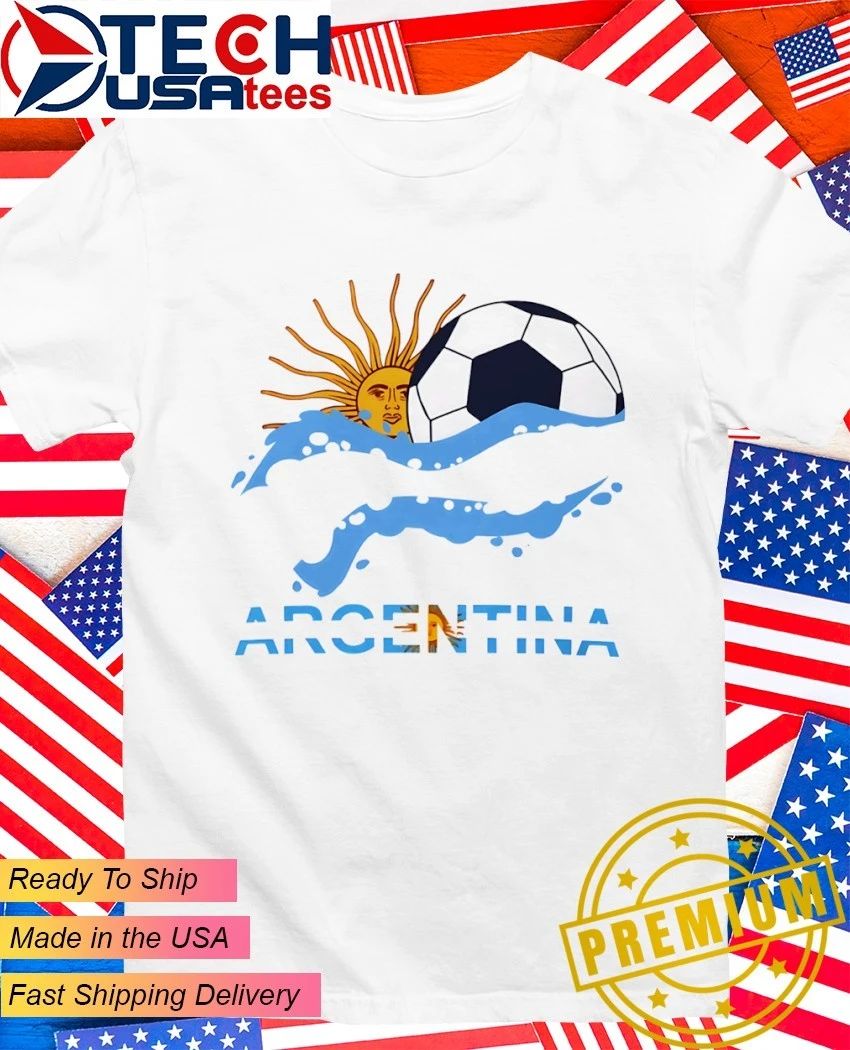 Argentina World Cup Soccer Sun and Ball - Adult & Kids T-Shirts, Sweatshirts & Hoodies apparel design preview 1