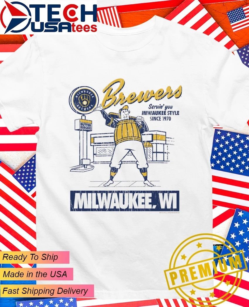 Milwaukee Brewers Deli Arch Butter Burgers vintage - Adult & Kids T-Shirts, Sweatshirts & Hoodies apparel design preview 1