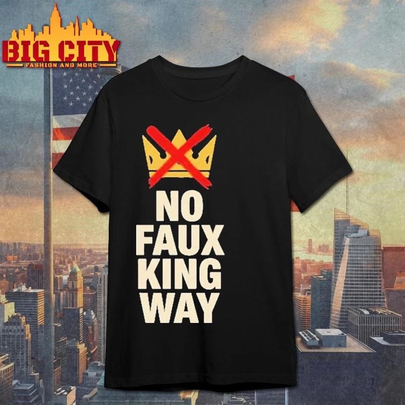 Crown No Kings Faux King Way Anti-Trump - Adult & Kids T-Shirts, Sweatshirts & Hoodies apparel design preview 1