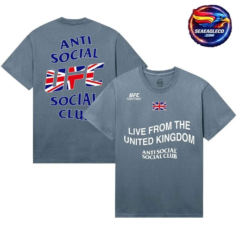 Anti Social Club x UFC Unisex UK Fight Night Two - Adult & Kids T-Shirts, Sweatshirts & Hoodies apparel design preview 1