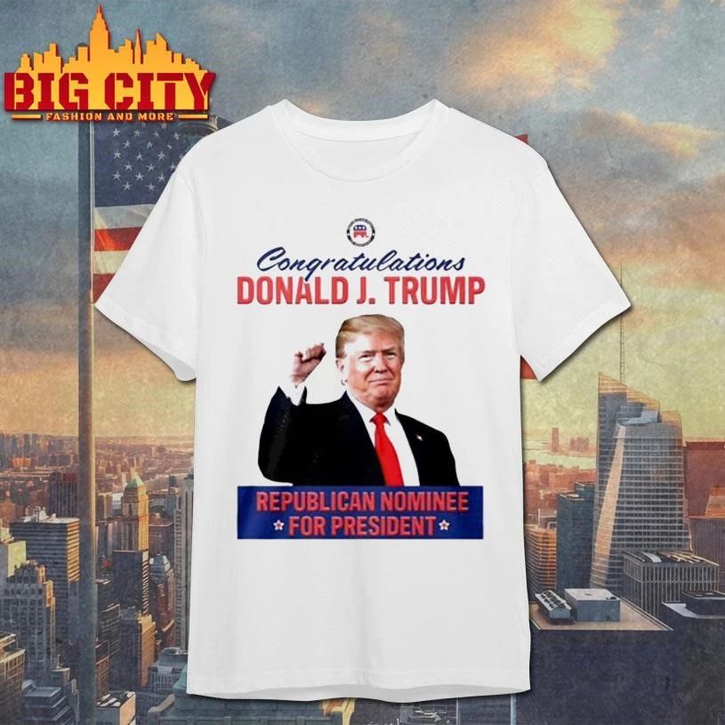 Congratulations Donald J Trump Republican Nominee For - Adult & Kids T-Shirts, Sweatshirts & Hoodies apparel design preview 1