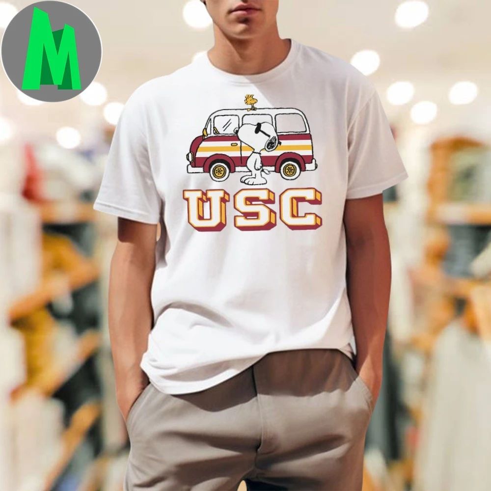 USC Trojans Unisex Youth Gray Peanuts Joe Cool Van - Adult & Kids T-Shirts, Sweatshirts & Hoodies apparel design preview 1