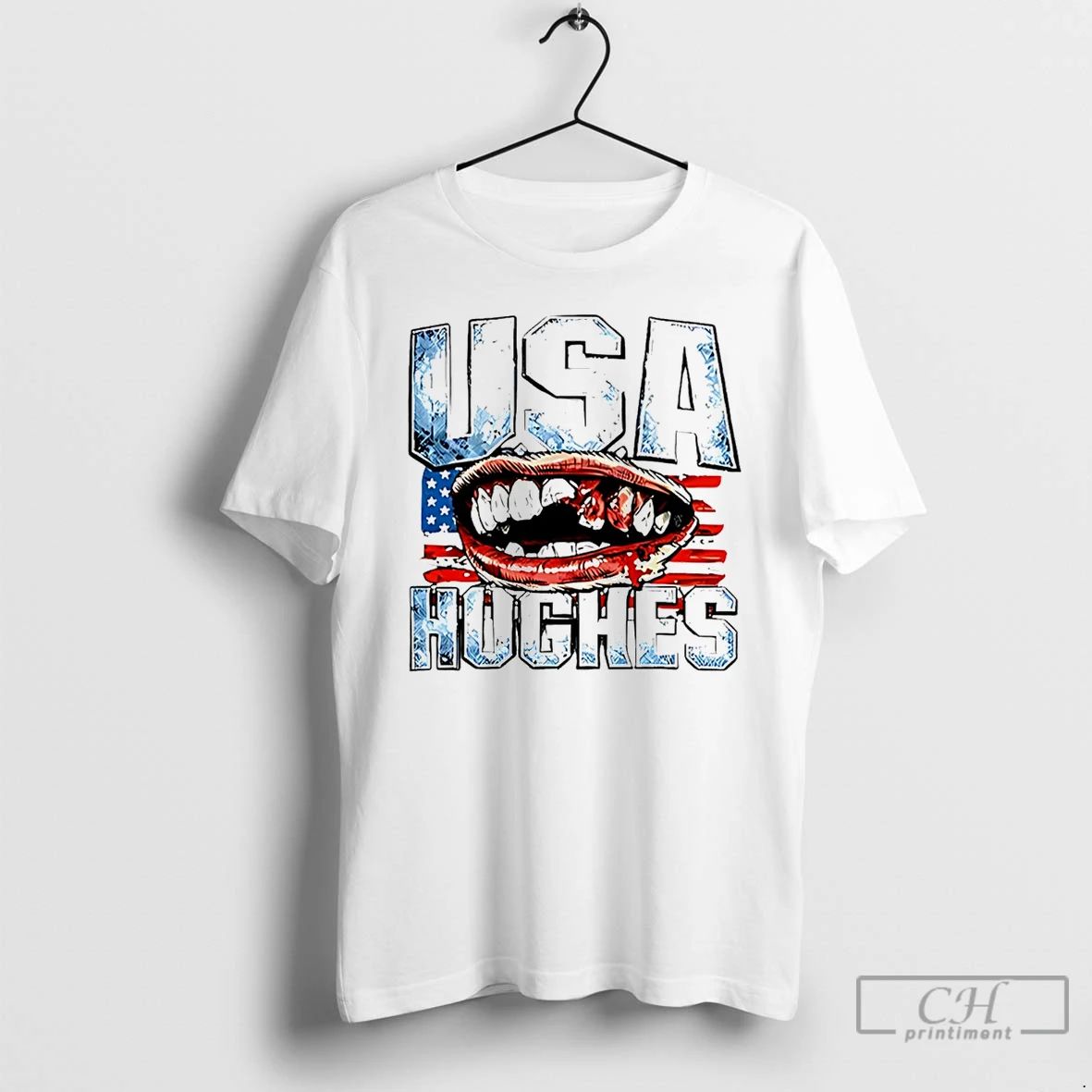 Classic U S A Hughes 2026 Gold Medal Champions Bloody - Adult & Kids T-Shirts, Sweatshirts & Hoodies apparel design preview 1