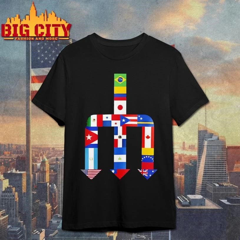 Seattle Mariners The Global Trident Of Flags 2026 - Adult & Kids T-Shirts, Sweatshirts & Hoodies apparel design preview 1