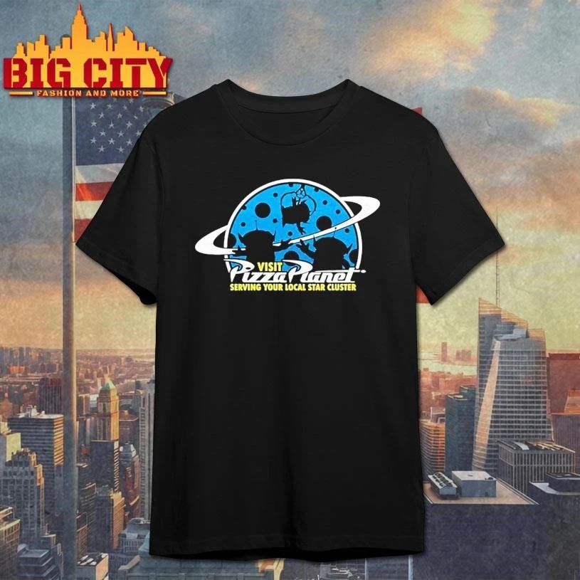 Visit Pizza Planet Serving Your Local Star Cluster - Adult & Kids T-Shirts, Sweatshirts & Hoodies apparel design preview 1