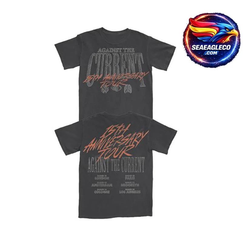 Against The Current Tour Two Sided - Adult & Kids T-Shirts, Sweatshirts & Hoodies apparel design preview 1