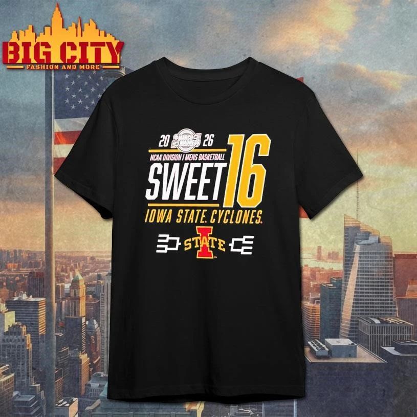 Iowa State Cyclones NCAA March Madness Sweet 16 Bound - Adult & Kids T-Shirts, Sweatshirts & Hoodies apparel design preview 1