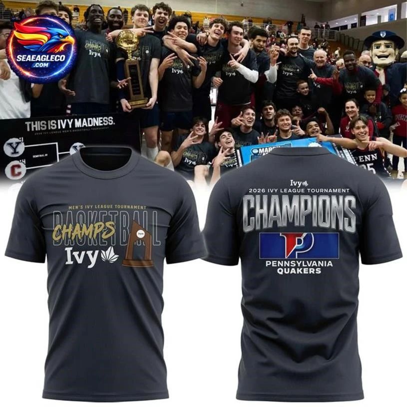 Pennsylvania Quakers Blue 84 Unisex 2026 Ivy League - Adult & Kids T-Shirts, Sweatshirts & Hoodies apparel design preview 1