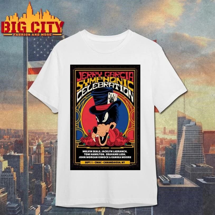 Jerry Garcia 9-1-2026 CMAC In Canandaigua NY Poster - Adult & Kids T-Shirts, Sweatshirts & Hoodies apparel design preview 1