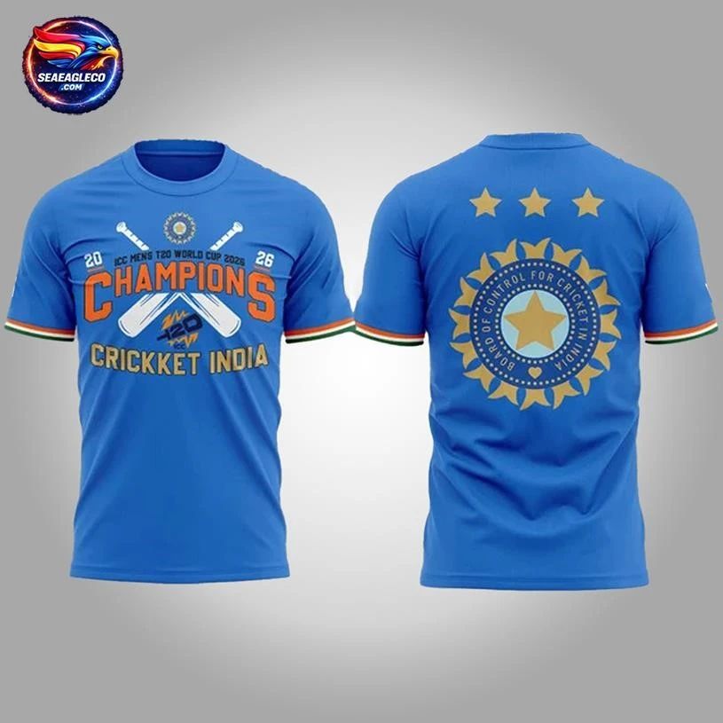 ICC Men's T20 World Cup Champions Indian Cricket Two - Adult & Kids T-Shirts, Sweatshirts & Hoodies apparel design preview 1