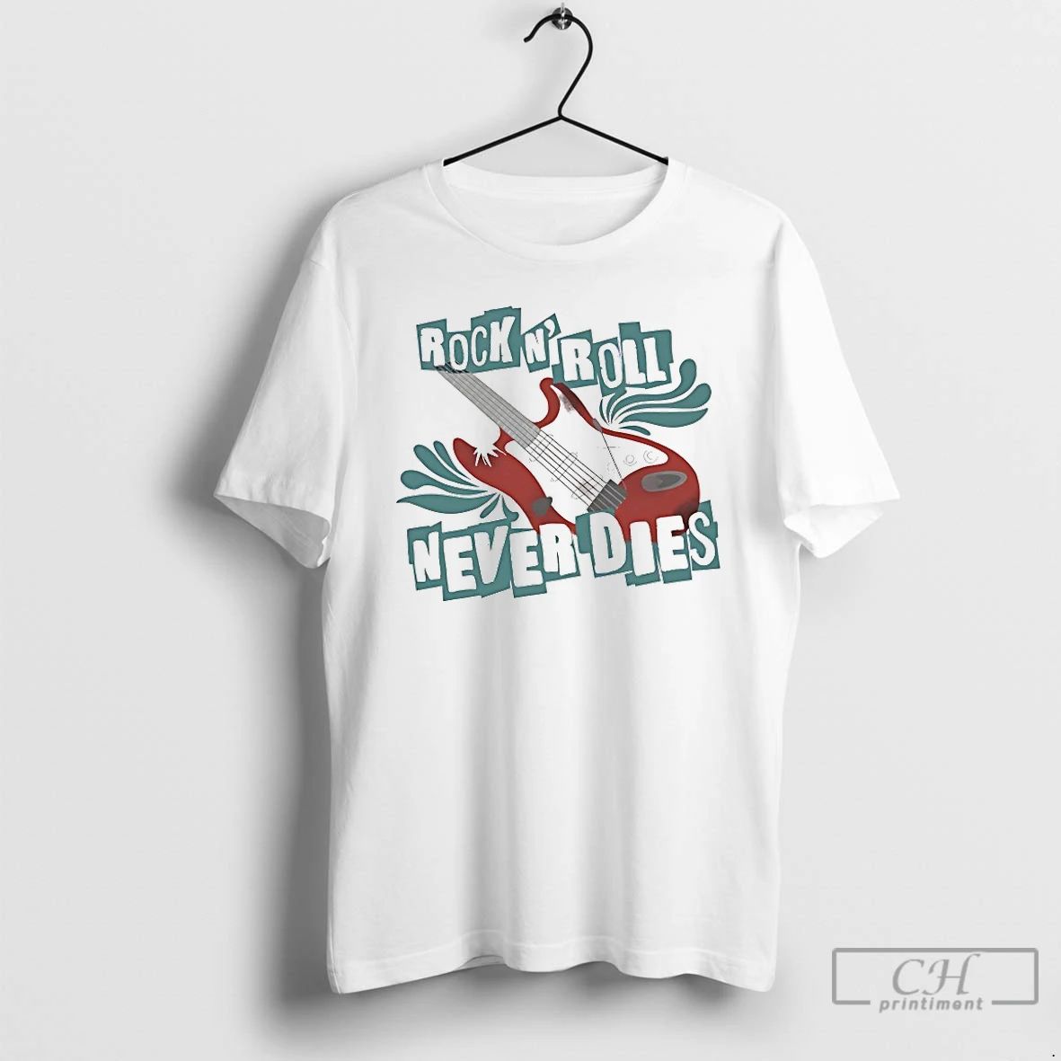 Classic Rock N Roll Never Dies - Adult & Kids T-Shirts, Sweatshirts & Hoodies apparel design preview 1
