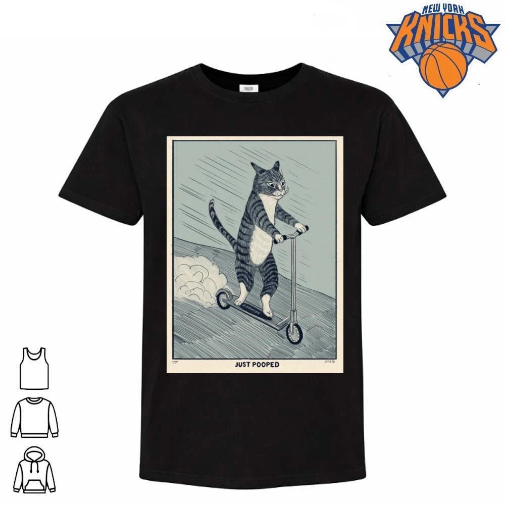 Just Pooped Zoomies Cat Riding Scooter Funny Pet - Adult & Kids T-Shirts, Sweatshirts & Hoodies apparel design preview 1