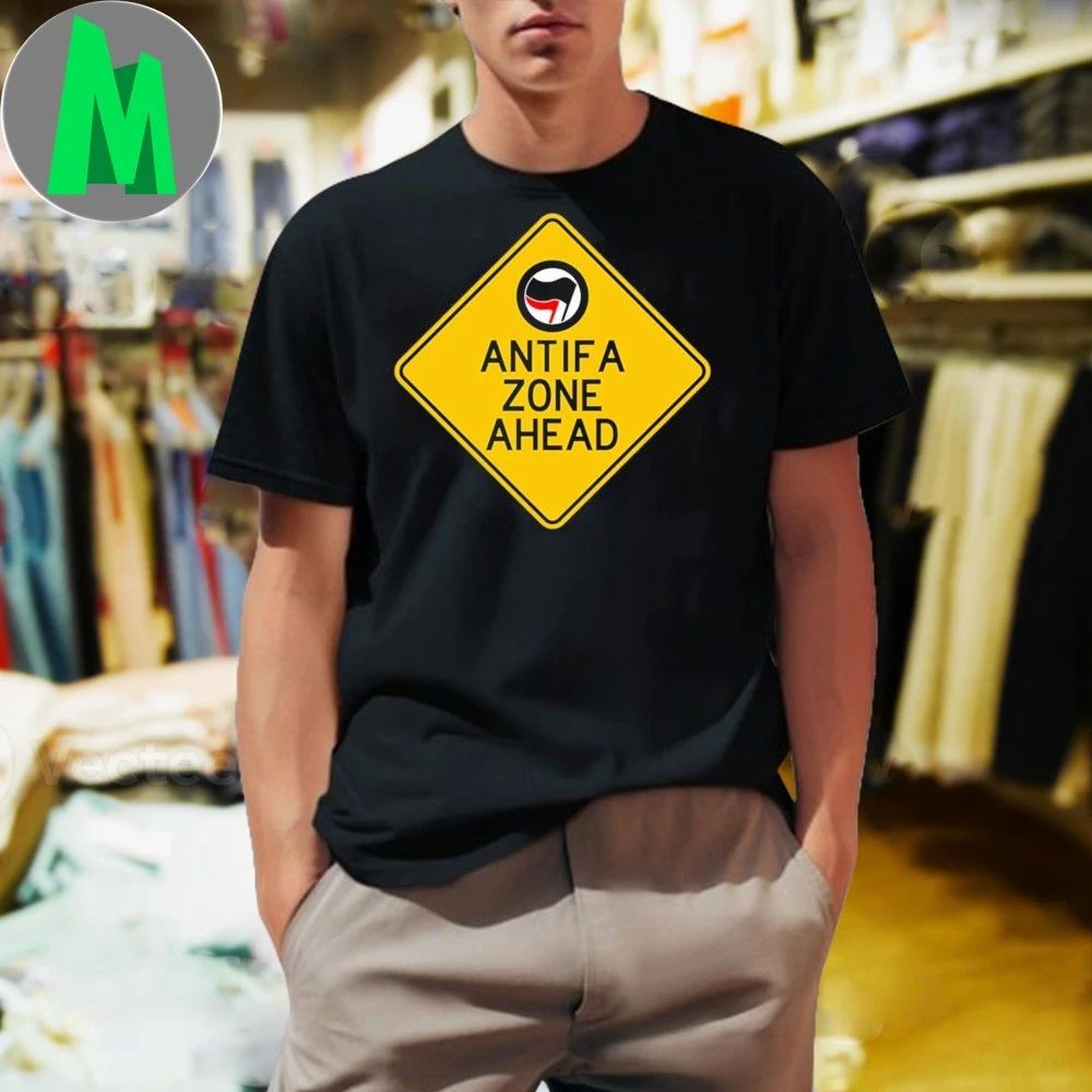 Antifa Zone Ahead - Adult & Kids T-Shirts, Sweatshirts & Hoodies apparel design preview 1