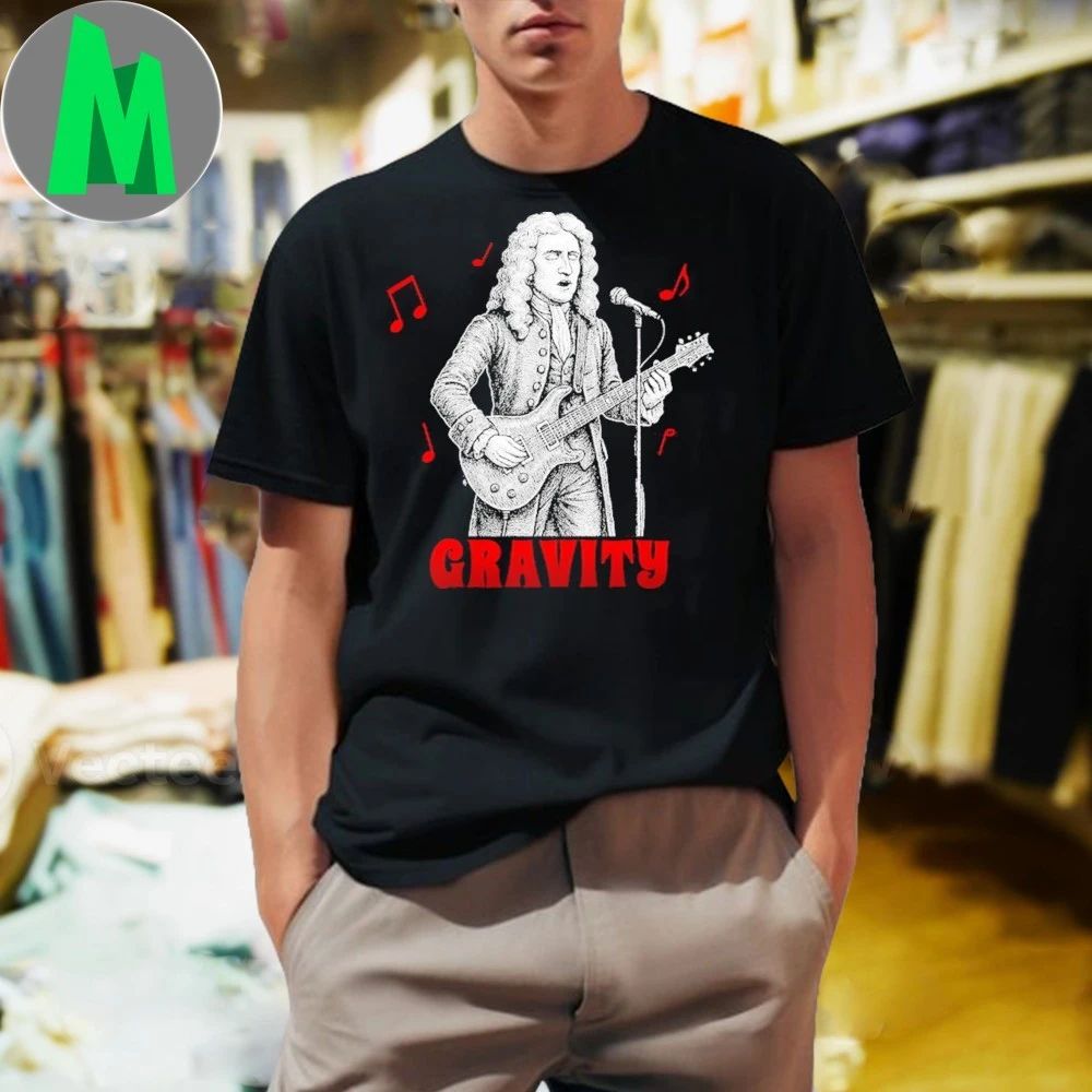 Funny Music Inspired Isaac Newton - Adult & Kids T-Shirts, Sweatshirts & Hoodies apparel design preview 1