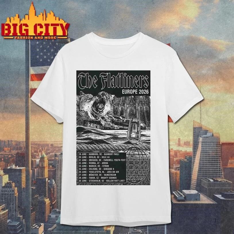 The Flatliners EU 2026 Shows Poster - Adult & Kids T-Shirts, Sweatshirts & Hoodies apparel design preview 1