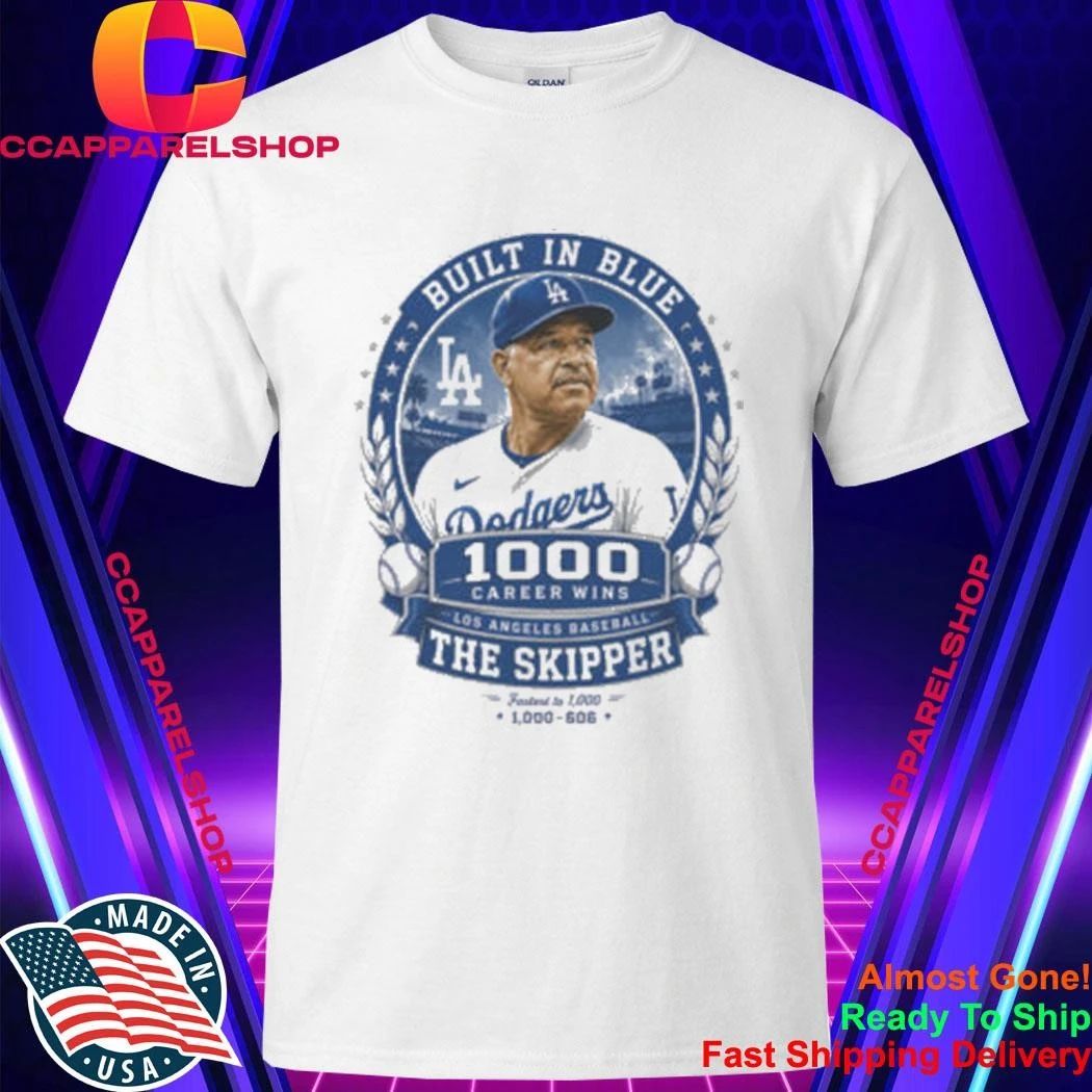Dave Roberts Dodgers 1000 Career Wins Skipper - Adult & Kids T-Shirts, Sweatshirts & Hoodies apparel design preview 1