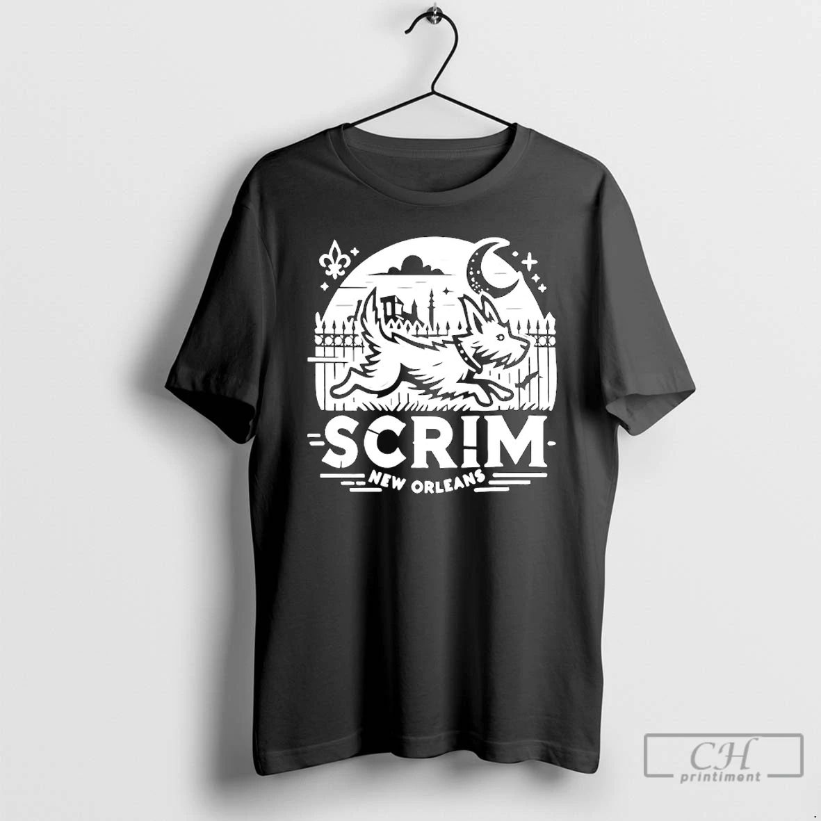 Classic New Orleans Scrim Houdini Hound Live Free Or - Adult & Kids T-Shirts, Sweatshirts & Hoodies apparel design preview 1