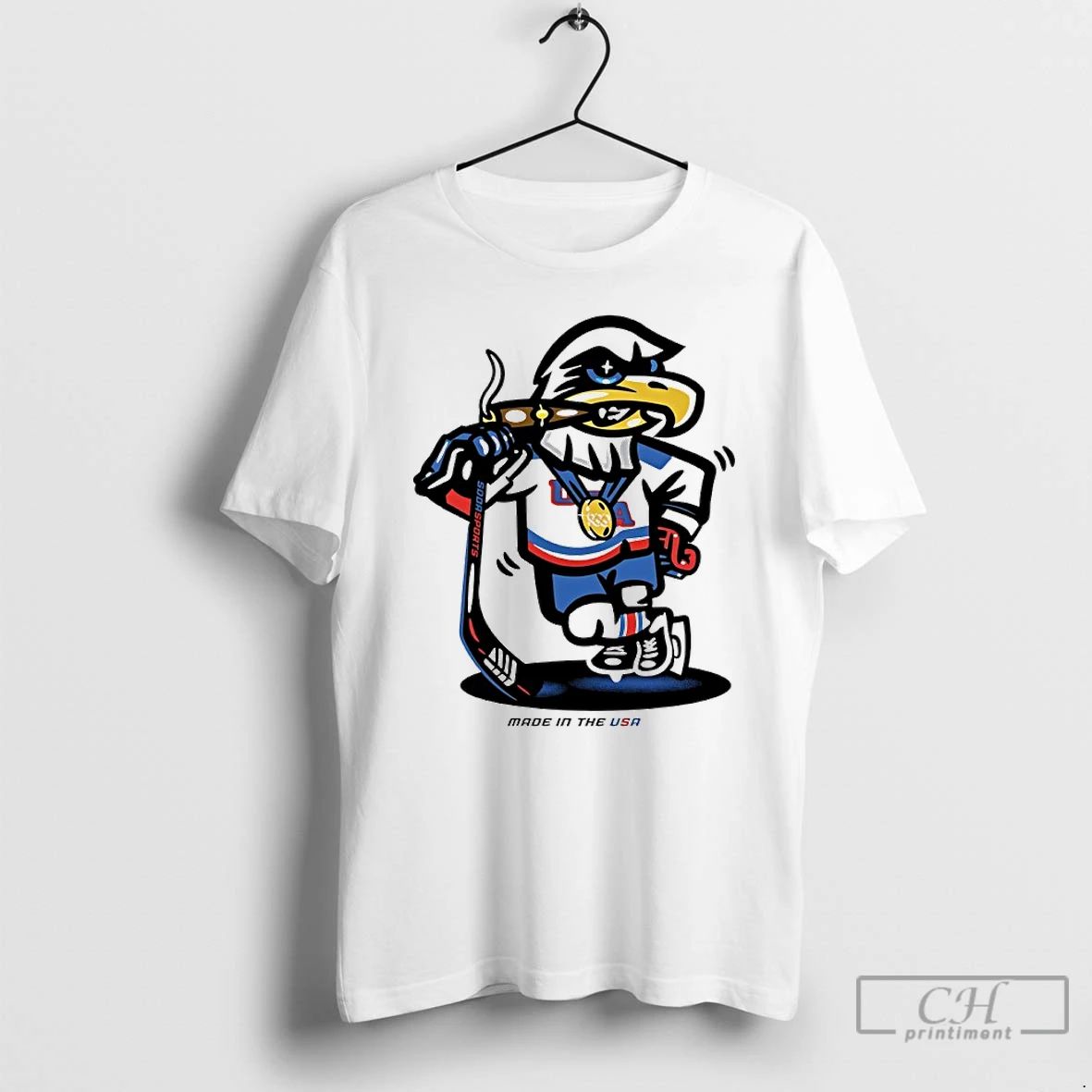 Classic Team Usa Hockey Eagle Cigar Made In The - Adult & Kids T-Shirts, Sweatshirts & Hoodies apparel design preview 1