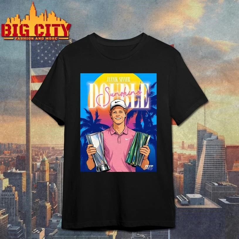 Jannik Sinner Double Sunshine Miami Open 2026 - Adult & Kids T-Shirts, Sweatshirts & Hoodies apparel design preview 1