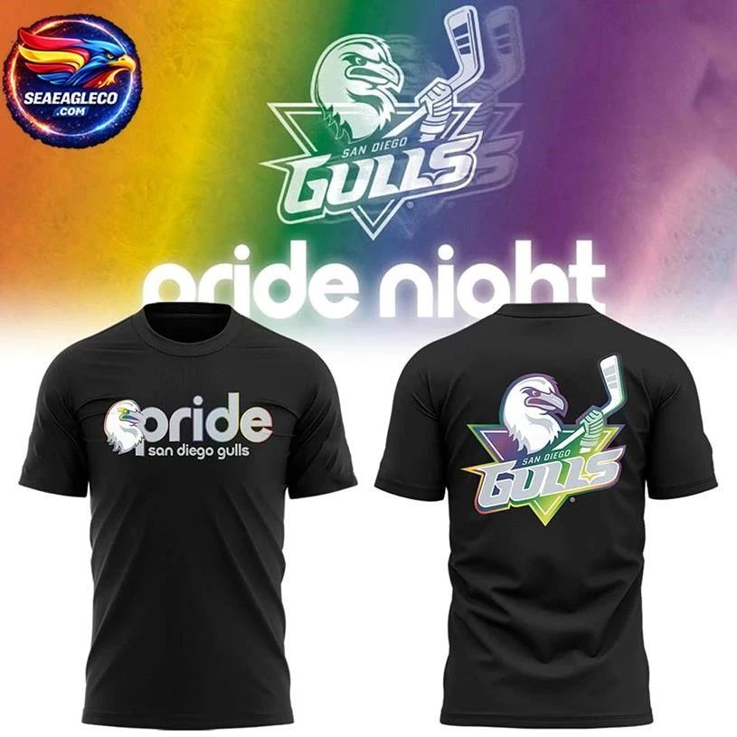 San Diego Gulls Pride Night 2026 Edition Two Sided - Adult & Kids T-Shirts, Sweatshirts & Hoodies apparel design preview 1