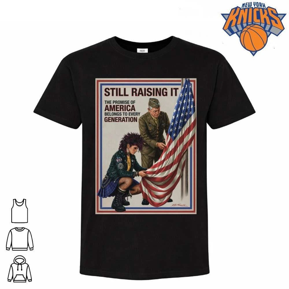 Still Raising It American Flag Veteran Punk Rock - Adult & Kids T-Shirts, Sweatshirts & Hoodies apparel design preview 1