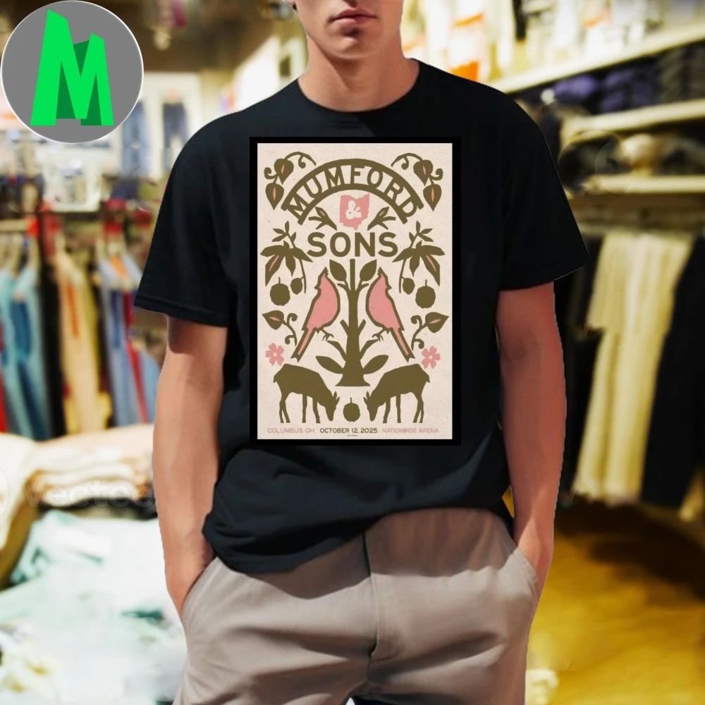 Poster Mumford Sons Tour Columbus, OH 12 Oct 2025 - Adult & Kids T-Shirts, Sweatshirts & Hoodies apparel design preview 1