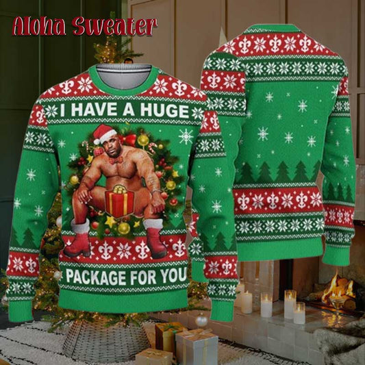 Unpacked The Package Barry Wood Ugly Christmas Sweater - Holiday Gift product image