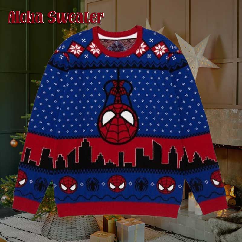 Webbing Man Spider Man Fan Ugly Christmas Sweater - Holiday Gift product image 2