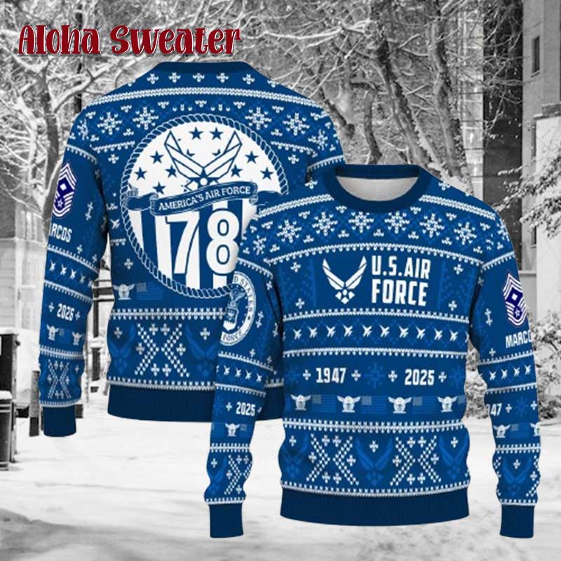 Us Army Years Of Service Ugly Christmas Sweater - Holiday Gift product image 3