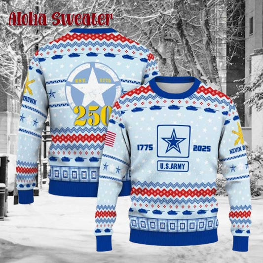 Us Army 250 Force Ugly Christmas Sweater - Holiday Gift product image