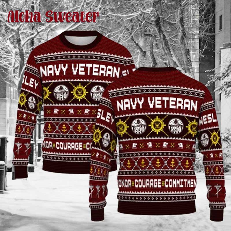 Us Army Veteran Logo Ugly Christmas Sweater - Holiday Gift product image 5